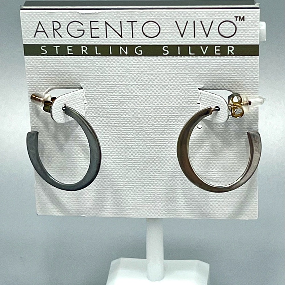 Argento Vivo Sterling Silver Hoop Earrings